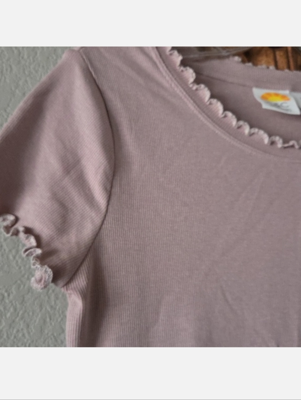 C&C California NWT Dusty Mauve Lettuce-Trim Short Sleeve Tee - Picture 7 of 7